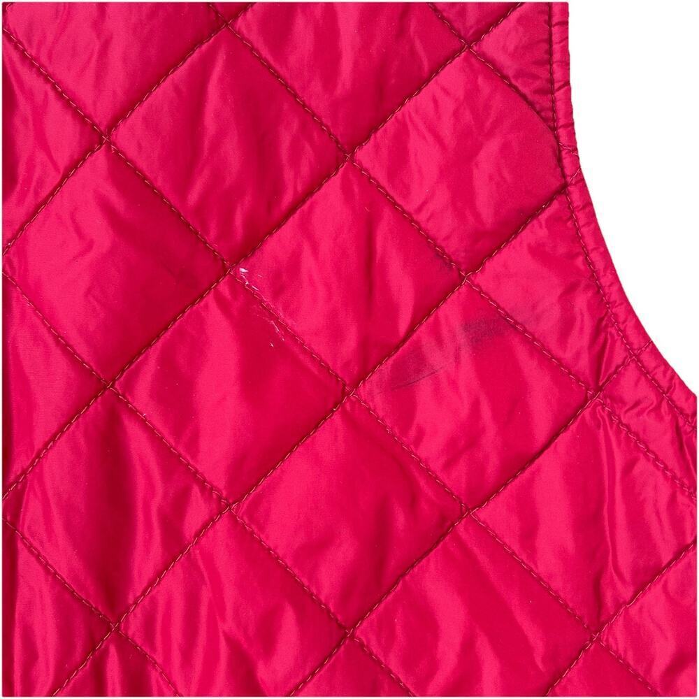VTG Ralph Lauren Red Quilted Vest w/ Equestrian Lining Womens Size Petite Medium - Picture 11 of 11
